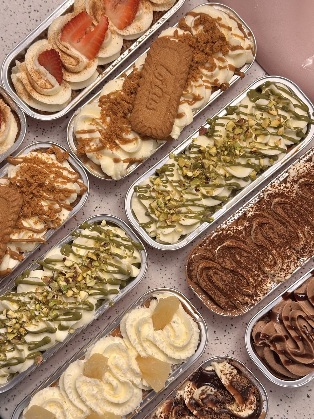 A spread of Sibra Bakes homemade Tres Leches